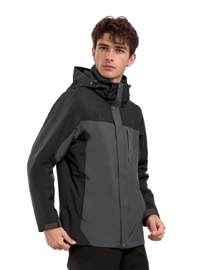 Куртка 2в1 Humtto 146 Black-Grey фото 4